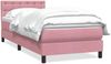 vidaXL Boxspringbett mit Matratze Rosa 80x220 cm Samt 3316622 Bild 2