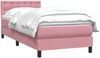 vidaXL Boxspringbett mit Matratze Rosa 80x220 cm Samt 3316622 Bild 3