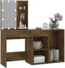 vidaXL LED-Schminktisch mit Schrank Räuchereiche Holzwerkstoff 3120185 Bild 5