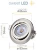 Sweet LED LED Einbaustrahler 6er Set 5 W Deckenspots rund chrom 3-Stufen dimmbar schwenkbar 230V, Deckenspots, Deckenstrahler,Einbauleuchten Bild 3