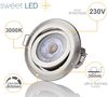 Sweet LED LED Einbaustrahler 6er Set 5 W Deckenspots rund chrom 3-Stufen dimmbar schwenkbar 230V, Deckenspots, Deckenstrahler,Einbauleuchten Bild 2