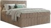 Boxspringbett RALF 160 x 200 cm mit Bettkasten, Topper und gepolstertem Kopfteil. Farbe: Beige, Härtegraden: H3 , Topper: Visco-Topper Bild 2