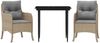 vidaXL 3-tlg. Garten-Essgruppe mit Kissen Beige Poly Rattan 3211976 Bild 2