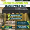 tillvex Klemmmarkise 250 cm Blau/Grau mit Solar LED mit Handkurbel Balkon | Balkonmarkise ohne Bohren | Markise UV-beständig & höhenverstellbar | Sonnenschutz wasserdicht Bild 4