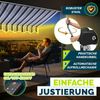 tillvex Klemmmarkise 250 cm Blau/Grau mit Solar LED mit Handkurbel Balkon | Balkonmarkise ohne Bohren | Markise UV-beständig & höhenverstellbar | Sonnenschutz wasserdicht Bild 5
