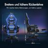 Racing Gaming Stuhl Massage Gamer 12 LED Farben RGB Beleuchtung Blau - ALFORDSON Bild 2