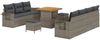 vidaXL Garten-Sofa-Set mit Kissen mit Speicher 10 pcs Grau 3363658 Bild 2