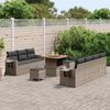 vidaXL Garten-Sofa-Set mit Kissen mit Speicher 10 pcs Grau 3363658 Bild 3