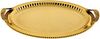Serviertablett aus hochwertigem 18/10-Edelstahl - Elegant & Zeitlos - 2er Set Gold Bild 2