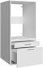 Forte WASHCAB Waschschrank 60 70, moderner Schrank zur Aufbewahrung von Waschmaschine oder Trockner, 2 Schubladen, Badezimmer, Holzwerkstoff, Weiß, 66,8 cm breit x 142,4 cm hoch x 67,5 cm tief Bild 5