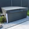 HOME DELUXE Outdoor Whirlpool mit Treppe und Thermoabdeckung STREAM BIG - 207 x 207 cm für 5 Personen Bild 3