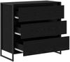 vidaXL Sideboard Schwarz Eichen-Optik 79 x 36 x 75.5 cm Holzwerkstoff 886594 Bild 5