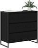 vidaXL Sideboard Schwarz Eichen-Optik 79 x 36 x 75.5 cm Holzwerkstoff 886594 Bild 3