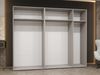 Kleiderschrank Veluna III 250 (Farbe: Weiß / Weiß + Gold) Bild 3