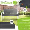 KESSER® Gartenbank mit Kissen – Sitzbank Wetterfest 2-Sitzer Parkbank in Holzoptik Balkonbank für Garten Terrasse Balkon bis 300 kg belastbar UV-beständig inkl. abnehmbarem & waschbarem Polsterbezug Anthrazit / Weiß Bild 2