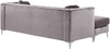 Ecksofa Samtstoff rechtsseitig grau FLEN Bild 5