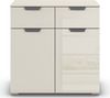 rauch Aditio Box, Kommode, 2-türig, 2 Schubladen mit Glasfront, mit Softclose-Funktion, Farbe Beige, BxHxT 80x81x42cm Bild 2