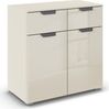 rauch Aditio Box, Kommode, 2-türig, 2 Schubladen mit Glasfront, mit Softclose-Funktion, Farbe Beige, BxHxT 80x81x42cm Bild 3