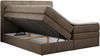 Boxspringbett mit Kopfteil und Topper, Polsterbett - LUKA-KING - 160x200cm - Braun Velours - H4 Bild 4