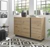'Louna' Sideboard mit 4x Schubladen Eiche Artisan/ Graphit grau Bild 2