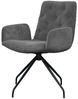 KAWOLA Stuhl NEW CHARME Drehstuhl Esszimmersessel Cord grau 87 x 66 x 59 cm Bild 3