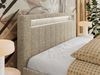Polsterbett GOLD 5 CLASSIC 140 x 200 cm mit LED-Beleuchtung & Bettkasten, Doppelbett inkl. Lattenrost, Metall-Lift-System & Stauraum - Dunkelbeige Struktur Bild 4