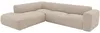 Vente-unique - POGNI Sofa SamtStoff Beige - B 221 cm x H 73 cm x L 269 cm Bild 3