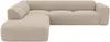 Vente-unique - POGNI Sofa SamtStoff Beige - B 221 cm x H 73 cm x L 269 cm Bild 2