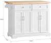 SoBuy FKW71-WN Kücheninsel, MDF, Melamin, Weiß, 115 x 92 x 71 cm Bild 3