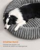 FEANDREA Hundebett, Katzenbett, Donut Kissen, waschbar, weiche Polsterung, rutschfest, grau Bild 4