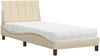 vidaXL Bett mit Matratze "Hanko" Creme 80x200 cm Stoff 3310494 Bild 2
