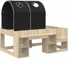 vidaXL Bett mit Tunnel 3 Stk. Sonoma Eiche und Schwarz Holzwerkstoff 3423508 Bild 3