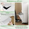 42L Küchenmülleimer mit Deckel 3-stufiger Sortiermülleimer mit 2 abnehmbaren Behältern Weiß Bild 5