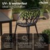 STEELSØN 'Quanta' Gartenstuhl, schwarz, Kunststoff, wetterfest und UV-beständig, Balkonstuhl stapelbar, bis 120 kg belastbar, 4er Set Bild 2