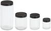 ZELLER 19662 Vorratsglas 520 ml mit Metalldeckel, Glas/Metall, ca. Ø 9,3 x 11,3 cm Bild 4