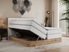 Boxspringbett BELLISSIMO KING, Doppelbett mit Multipocket-Matratze, Polsterbett mit Kopfstütze - 140 x 200 cm - Weiß Kunstleder - H4 Bild 2