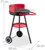Relaxdays Holzkohlegrill 42 cm mit Rollen Bild 5