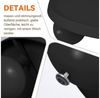 TWSOUL Couchtisch Runde Moderner Wohnzimmertisch Beistelltisch, Metall Weiß/Schwarz, ⌀75cm, mit 3 Kugelbeinen, für Schlafzimmer, Wohnung, Wohnzimmer Bild 2
