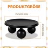 TWSOUL Couchtisch Runde Moderner Wohnzimmertisch Beistelltisch, Metall Weiß/Schwarz, ⌀75cm, mit 3 Kugelbeinen, für Schlafzimmer, Wohnung, Wohnzimmer Bild 4