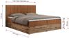 Boxspringbett, Schlafzimmerbett, Bettkasten - BELLISSIMO - 140 x 200 cm - Orange Stoff - H3 Bild 5