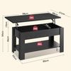 WLIVE Couchtisch Höhenverstellbar und Ausziehbar, Couchtisch Holz mit Stauraum (Wohnzimmertisch für Wohnzimmer, Büro, 1 Tisch), 98 x 48 x 46 cm Bild 2