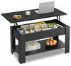 WLIVE Couchtisch Höhenverstellbar und Ausziehbar, Couchtisch Holz mit Stauraum (Wohnzimmertisch für Wohnzimmer, Büro, 1 Tisch), 98 x 48 x 46 cm Bild 4