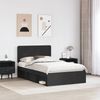 vidaXL Bettrahmen Schwarz 135 x 190 cm Massives Kiefernholz 3412498 Bild 3