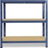 shelfplaza HOME 90x40x50 cm Schwerlastregal in blau mit 3 Böden und 175 kg Traglast pro Boden Bild 4