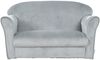 roba Kindersofa 'Lil Sofa' mit Armlehnen - Bequeme Kindercouch mit Samtstoff - Silbergrau Bild 4