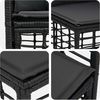 vidaXL Outdoor-Sofagarnitur 10 pcs Schwarz und Dunkelgrau Polyester 3437761 Bild 5