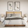 vidaXL Nachttische mit LED-Leuchten 2 Stk. Weiß Holzwerkstoff 852034 Bild 4