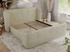 Polsterbett mit Lattenrost, Doppelbett für Schlafzimmer, Gepolstertes Kopfteil - EMORA CLASSIC DUO - 200 x 200 cm - Beige Velours Bild 3