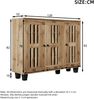 Sideboard, 3-türiger Schrank mit 8 Ablagefächern, Beistelltisch für Wohnzimmer, Schlafzimmer oder Büro, MDF, Weiß, 120×32×92 cm Bild 3
