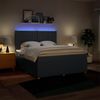 vidaXL Boxspringbett mit Matratze Blau 180x200 cm Stoff 3294441 Bild 4